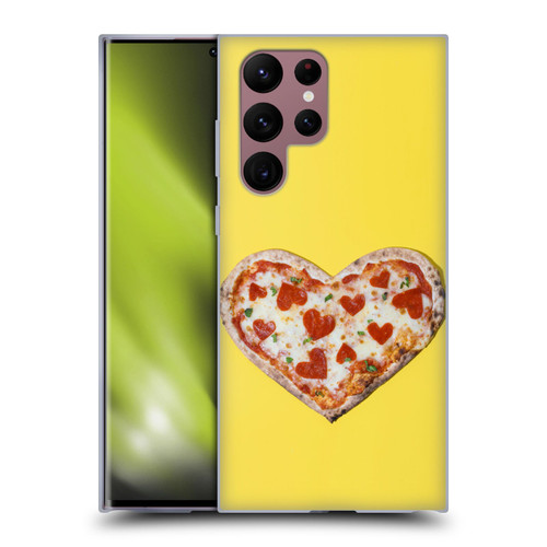 Pepino De Mar Foods Heart Pizza Soft Gel Case for Samsung Galaxy S22 Ultra 5G