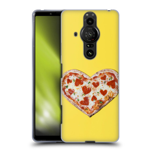 Pepino De Mar Foods Heart Pizza Soft Gel Case for Sony Xperia Pro-I