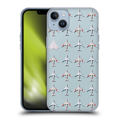Pepino De Mar Patterns 2 Airplane Soft Gel Case for Apple iPhone 14 Plus