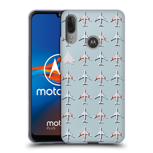 Pepino De Mar Patterns 2 Airplane Soft Gel Case for Motorola Moto E6 Plus