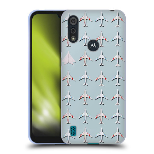 Pepino De Mar Patterns 2 Airplane Soft Gel Case for Motorola Moto E6s (2020)