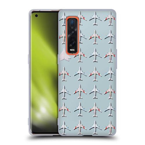 Pepino De Mar Patterns 2 Airplane Soft Gel Case for OPPO Find X2 Pro 5G