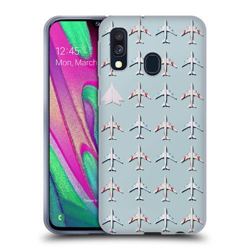 Pepino De Mar Patterns 2 Airplane Soft Gel Case for Samsung Galaxy A40 (2019)