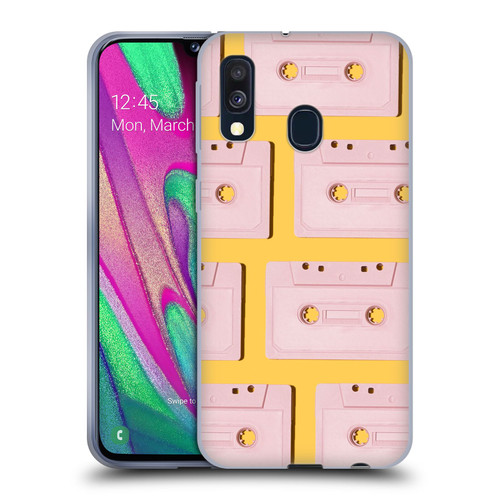 Pepino De Mar Patterns 2 Cassette Tape Soft Gel Case for Samsung Galaxy A40 (2019)