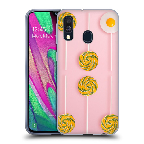 Pepino De Mar Patterns 2 Lollipop Soft Gel Case for Samsung Galaxy A40 (2019)