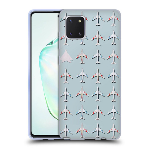 Pepino De Mar Patterns 2 Airplane Soft Gel Case for Samsung Galaxy Note10 Lite