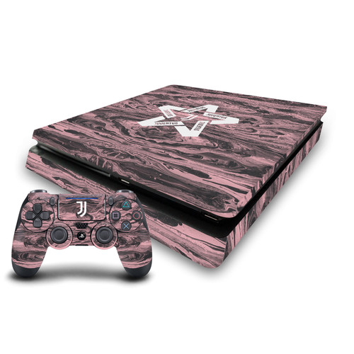 Juventus Football Club Art Black & Pink Marble Vinyl Sticker Skin Decal Cover for Sony PS4 Slim Console & Controller