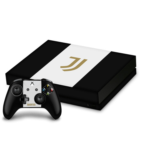 Juventus Football Club Art Black Stripes Vinyl Sticker Skin Decal Cover for Microsoft Xbox One X Bundle