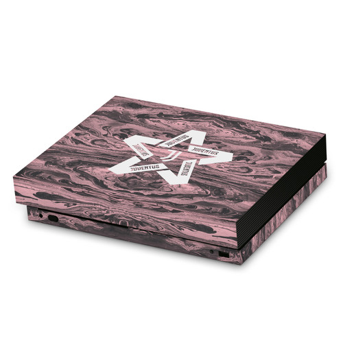 Juventus Football Club Art Black & Pink Marble Vinyl Sticker Skin Decal Cover for Microsoft Xbox One X Console
