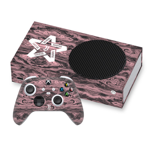 Juventus Football Club Art Black & Pink Marble Vinyl Sticker Skin Decal Cover for Microsoft Series S Console & Controller