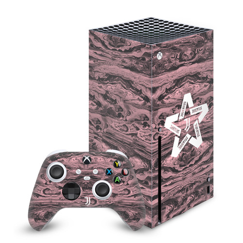 Juventus Football Club Art Black & Pink Marble Vinyl Sticker Skin Decal Cover for Microsoft Series X Console & Controller
