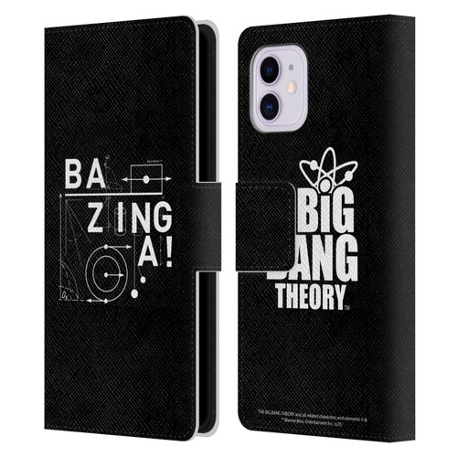 The Big Bang Theory Bazinga Physics Leather Book Wallet Case Cover For Apple iPhone 11