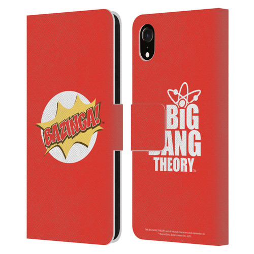 The Big Bang Theory Bazinga Pop Art Leather Book Wallet Case Cover For Apple iPhone XR