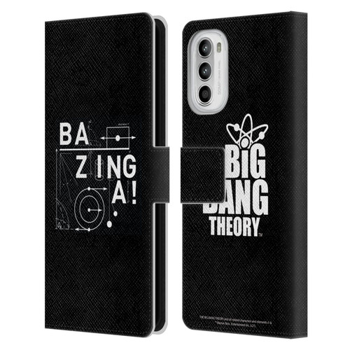 The Big Bang Theory Bazinga Physics Leather Book Wallet Case Cover For Motorola Moto G52