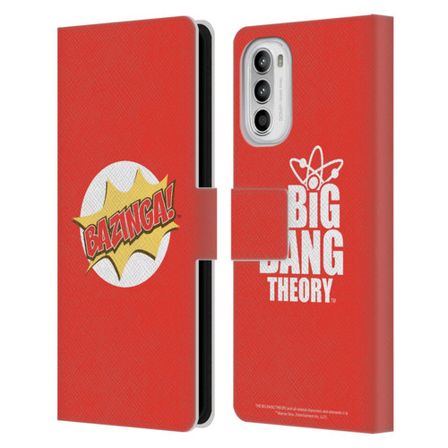 The Big Bang Theory Bazinga Pop Art Leather Book Wallet Case Cover For Motorola Moto G52