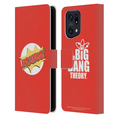 The Big Bang Theory Bazinga Pop Art Leather Book Wallet Case Cover For OPPO Find X5 Pro