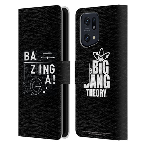The Big Bang Theory Bazinga Physics Leather Book Wallet Case Cover For OPPO Find X5 Pro