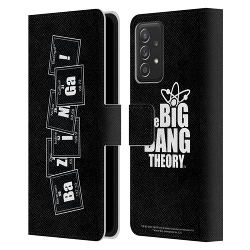 The Big Bang Theory Bazinga Elements Leather Book Wallet Case Cover For Samsung Galaxy A52 / A52s / 5G (2021)