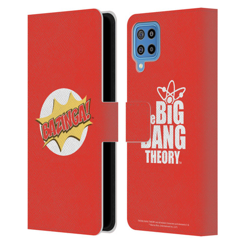 The Big Bang Theory Bazinga Pop Art Leather Book Wallet Case Cover For Samsung Galaxy F22 (2021)