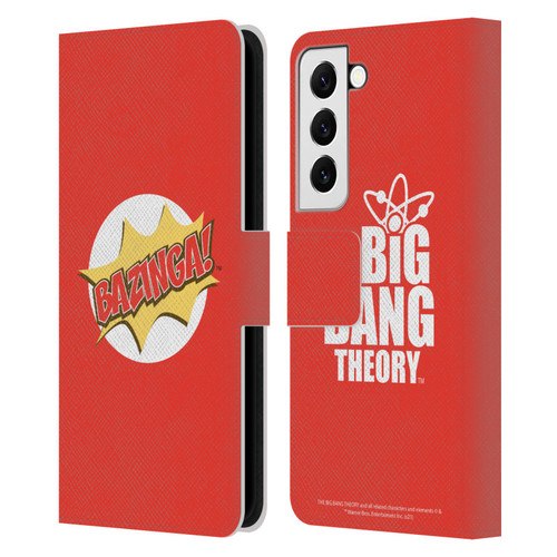 The Big Bang Theory Bazinga Pop Art Leather Book Wallet Case Cover For Samsung Galaxy S22 5G