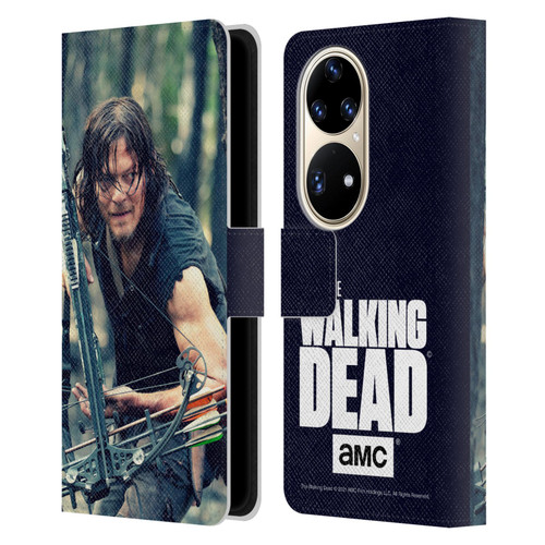 AMC The Walking Dead Daryl Dixon Lurk Leather Book Wallet Case Cover For Huawei P50 Pro