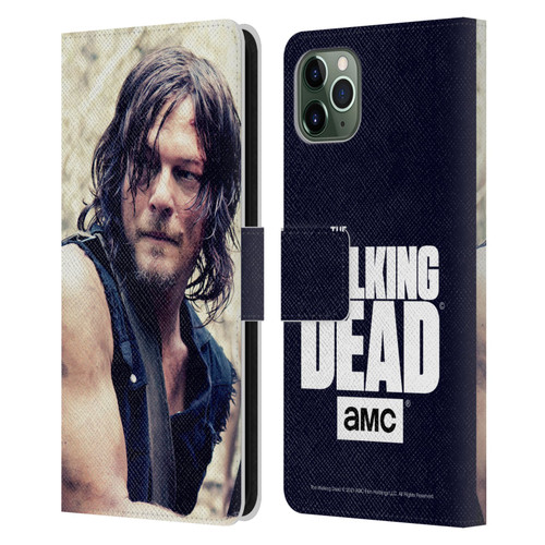 AMC The Walking Dead Daryl Dixon Half Body Leather Book Wallet Case Cover For Apple iPhone 11 Pro Max