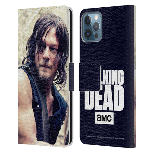 AMC The Walking Dead Daryl Dixon Half Body Leather Book Wallet Case Cover For Apple iPhone 12 / iPhone 12 Pro