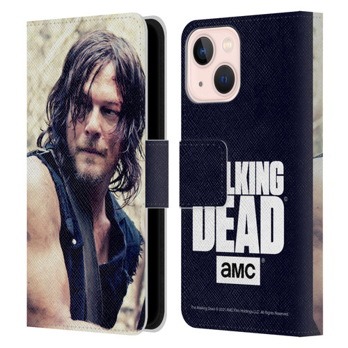 AMC The Walking Dead Daryl Dixon Half Body Leather Book Wallet Case Cover For Apple iPhone 13 Mini