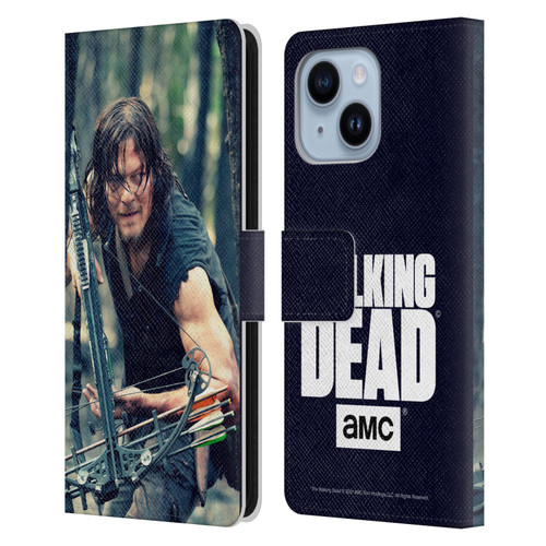 AMC The Walking Dead Daryl Dixon Lurk Leather Book Wallet Case Cover For Apple iPhone 14 Plus