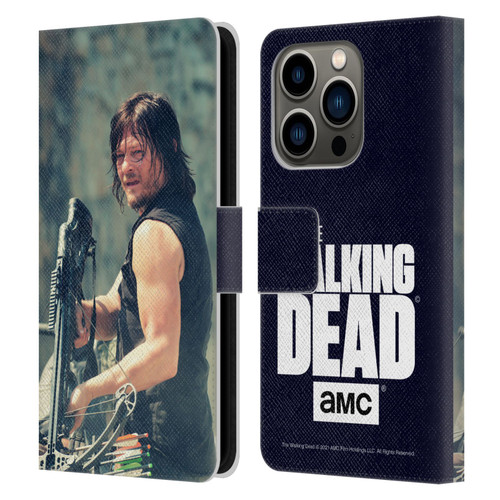 AMC The Walking Dead Daryl Dixon Archer Leather Book Wallet Case Cover For Apple iPhone 14 Pro