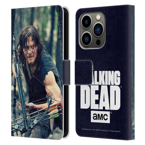 AMC The Walking Dead Daryl Dixon Lurk Leather Book Wallet Case Cover For Apple iPhone 14 Pro