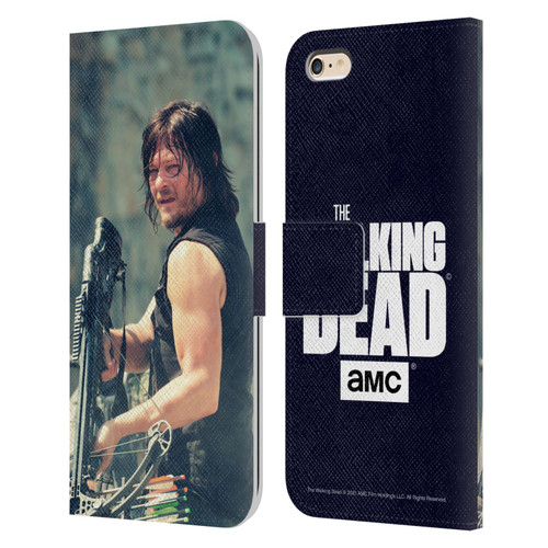 AMC The Walking Dead Daryl Dixon Archer Leather Book Wallet Case Cover For Apple iPhone 6 Plus / iPhone 6s Plus