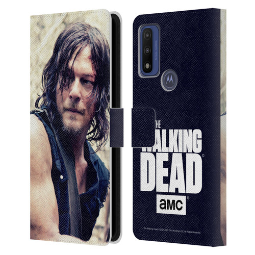 AMC The Walking Dead Daryl Dixon Half Body Leather Book Wallet Case Cover For Motorola G Pure