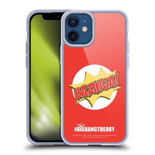 The Big Bang Theory Bazinga Pop Art Soft Gel Case for Apple iPhone 12 Mini