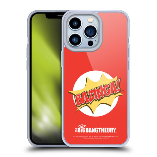 The Big Bang Theory Bazinga Pop Art Soft Gel Case for Apple iPhone 13 Pro