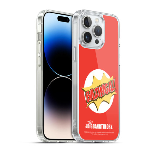The Big Bang Theory Bazinga Pop Art Soft Gel Case for Apple iPhone 14 Pro Max & MagSafe