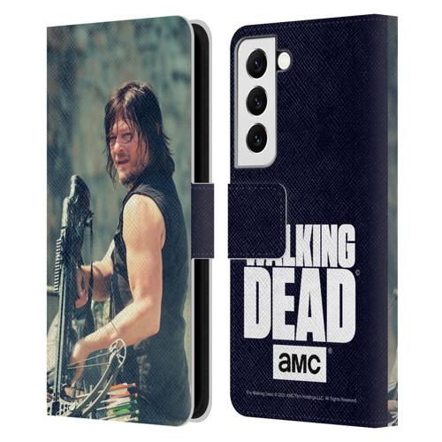 AMC The Walking Dead Daryl Dixon Archer Leather Book Wallet Case Cover For Samsung Galaxy S22 5G