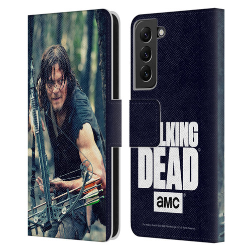 AMC The Walking Dead Daryl Dixon Lurk Leather Book Wallet Case Cover For Samsung Galaxy S22+ 5G