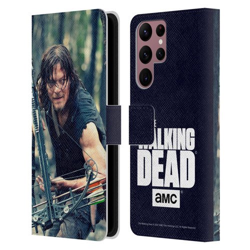 AMC The Walking Dead Daryl Dixon Lurk Leather Book Wallet Case Cover For Samsung Galaxy S22 Ultra 5G