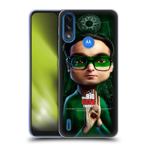 The Big Bang Theory Caricature Leonard Hofstadter Soft Gel Case for Motorola Moto E7 Power / Moto E7i Power