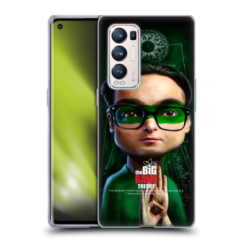 The Big Bang Theory Caricature Leonard Hofstadter Soft Gel Case for OPPO Find X3 Neo / Reno5 Pro+ 5G