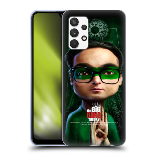 The Big Bang Theory Caricature Leonard Hofstadter Soft Gel Case for Samsung Galaxy A32 (2021)