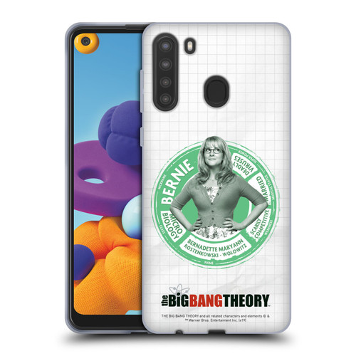 The Big Bang Theory Character Attributes Bernadette Soft Gel Case for Samsung Galaxy A21 (2020)