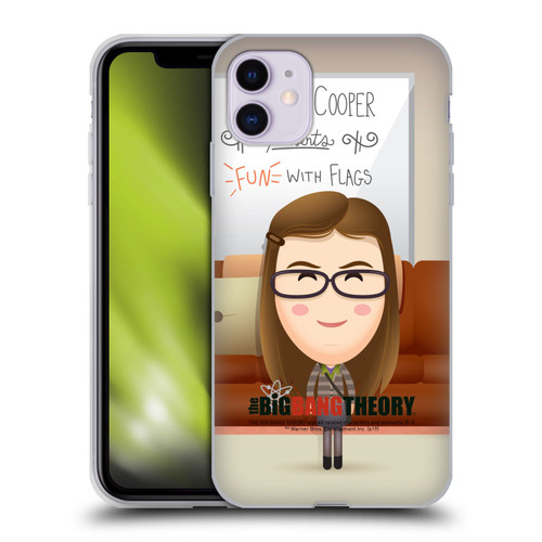 The Big Bang Theory Character Art Amy Soft Gel Case for Apple iPhone 11