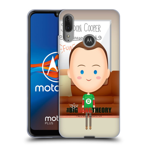 The Big Bang Theory Character Art Sheldon Soft Gel Case for Motorola Moto E6 Plus