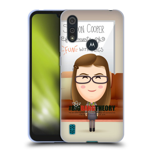 The Big Bang Theory Character Art Amy Soft Gel Case for Motorola Moto E6s (2020)