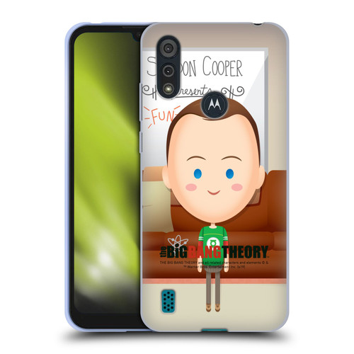 The Big Bang Theory Character Art Sheldon Soft Gel Case for Motorola Moto E6s (2020)