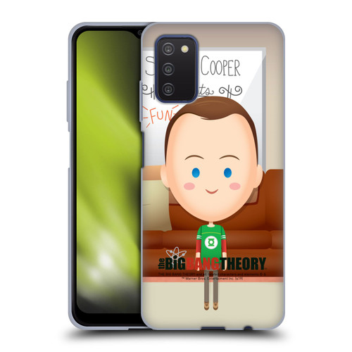 The Big Bang Theory Character Art Sheldon Soft Gel Case for Samsung Galaxy A03s (2021)