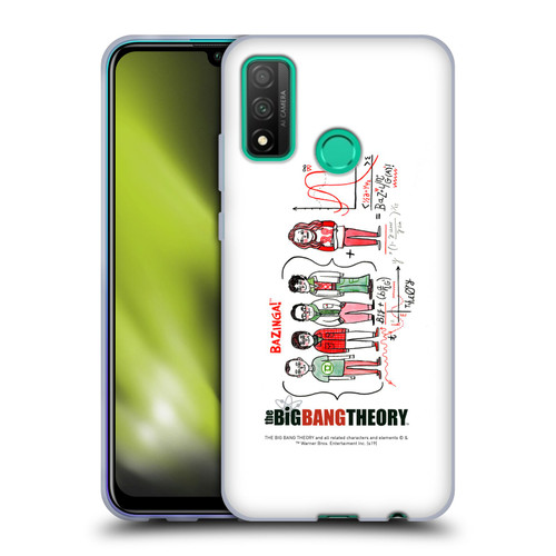 The Big Bang Theory Graphics Arts 2 Doodle Group Soft Gel Case for Huawei P Smart (2020)