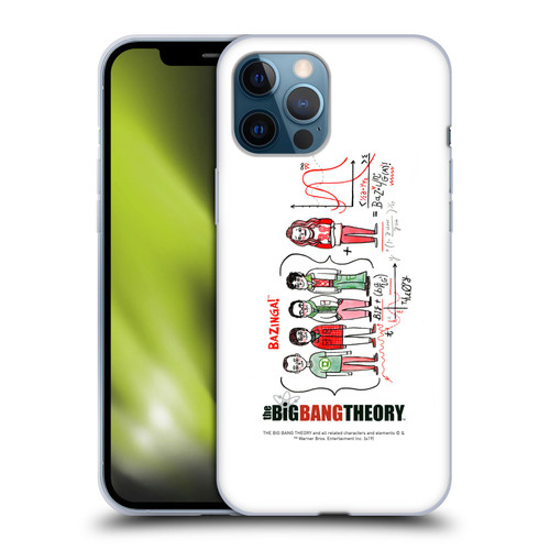 The Big Bang Theory Graphics Arts 2 Doodle Group Soft Gel Case for Apple iPhone 12 Pro Max